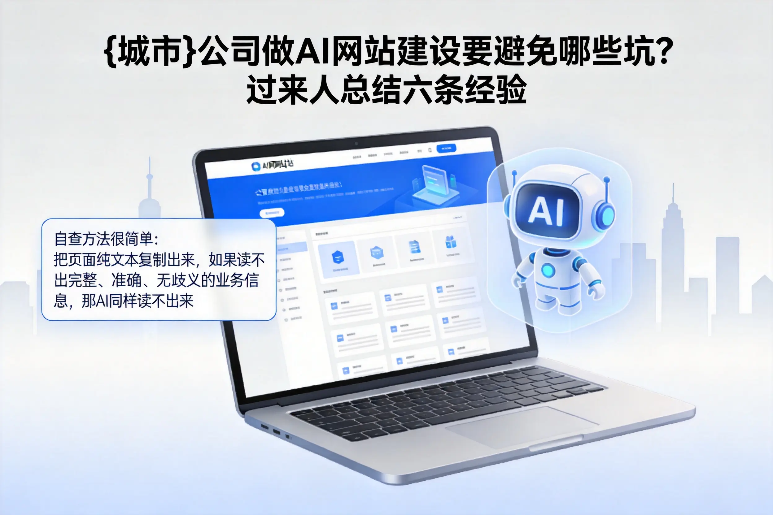 葫芦岛公司做AI网站建设要避免哪些坑？过来人总结六条经验