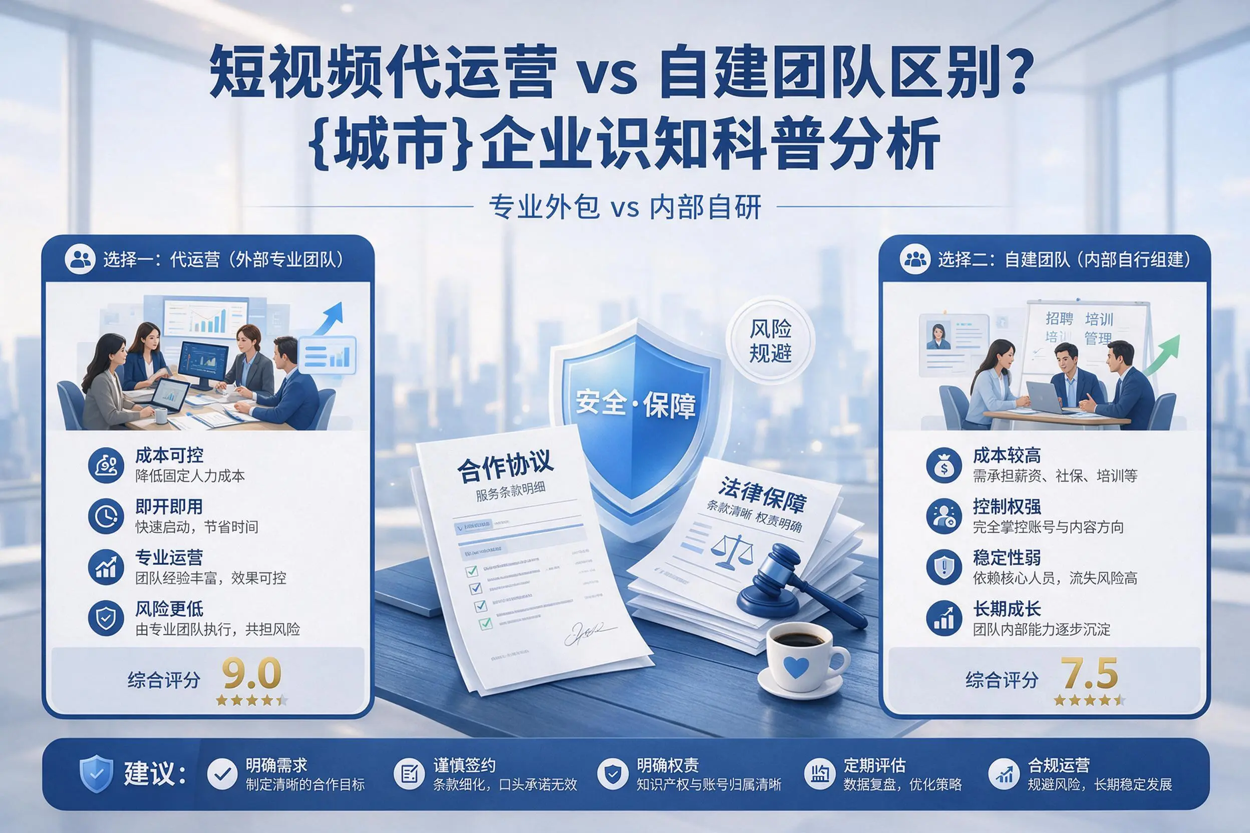 短视频代运营与自建团队区别?葫芦岛企业认知科普分析