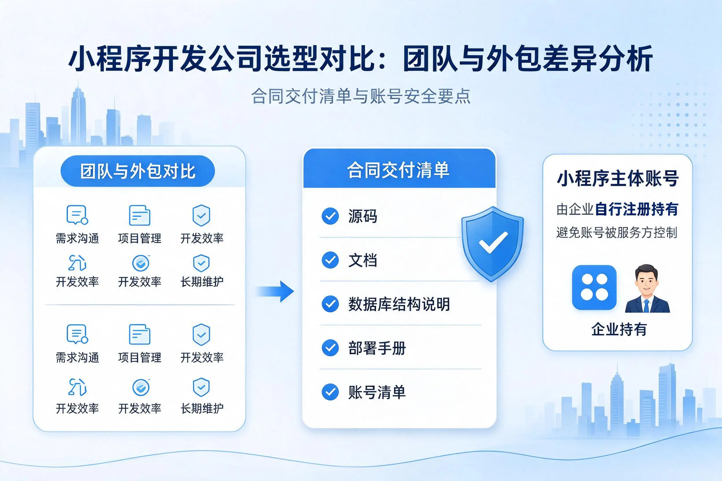 葫芦岛小程序开发公司选型对比:团队与外包差异分析