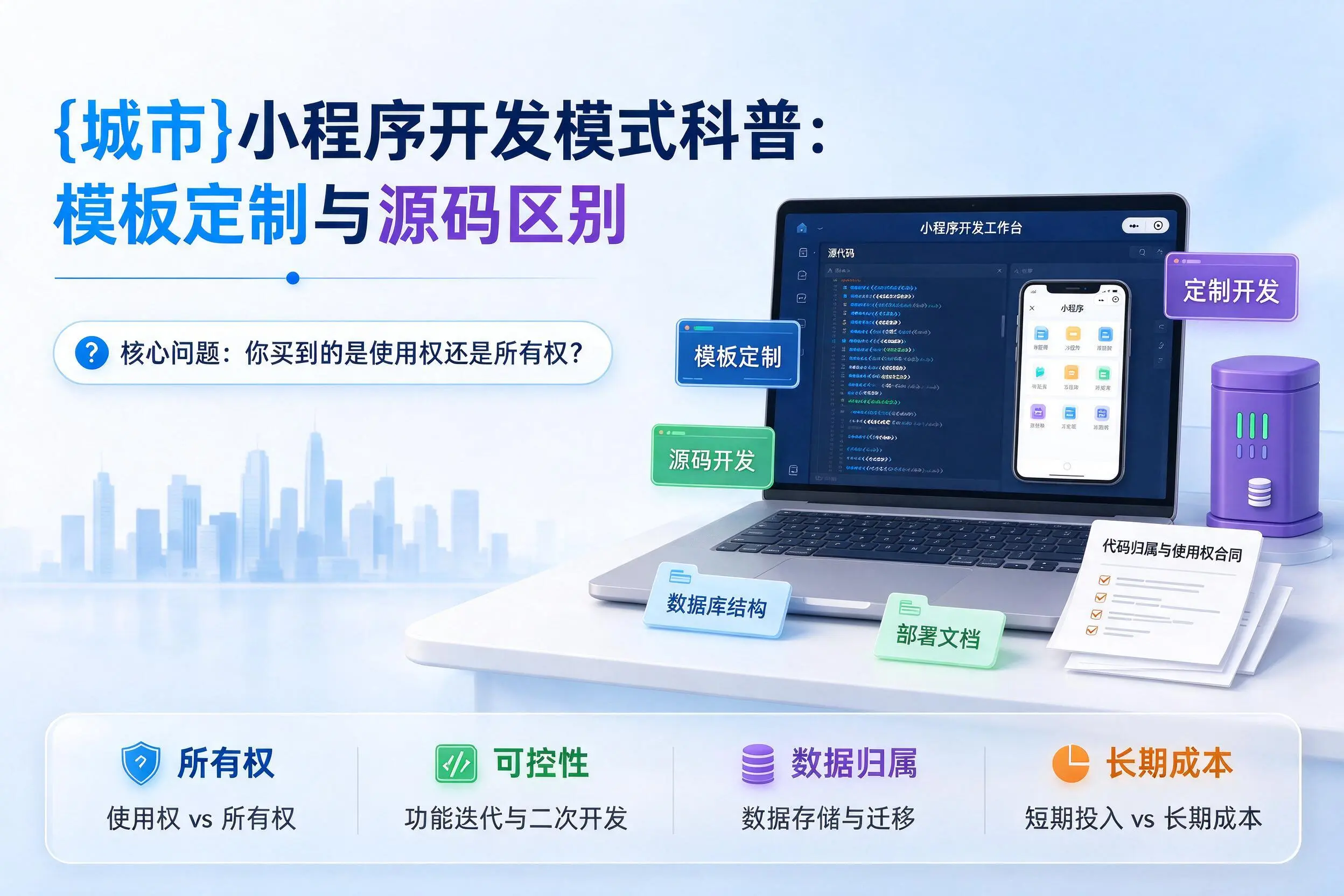 葫芦岛小程序开发模式科普:模板定制与源码区别