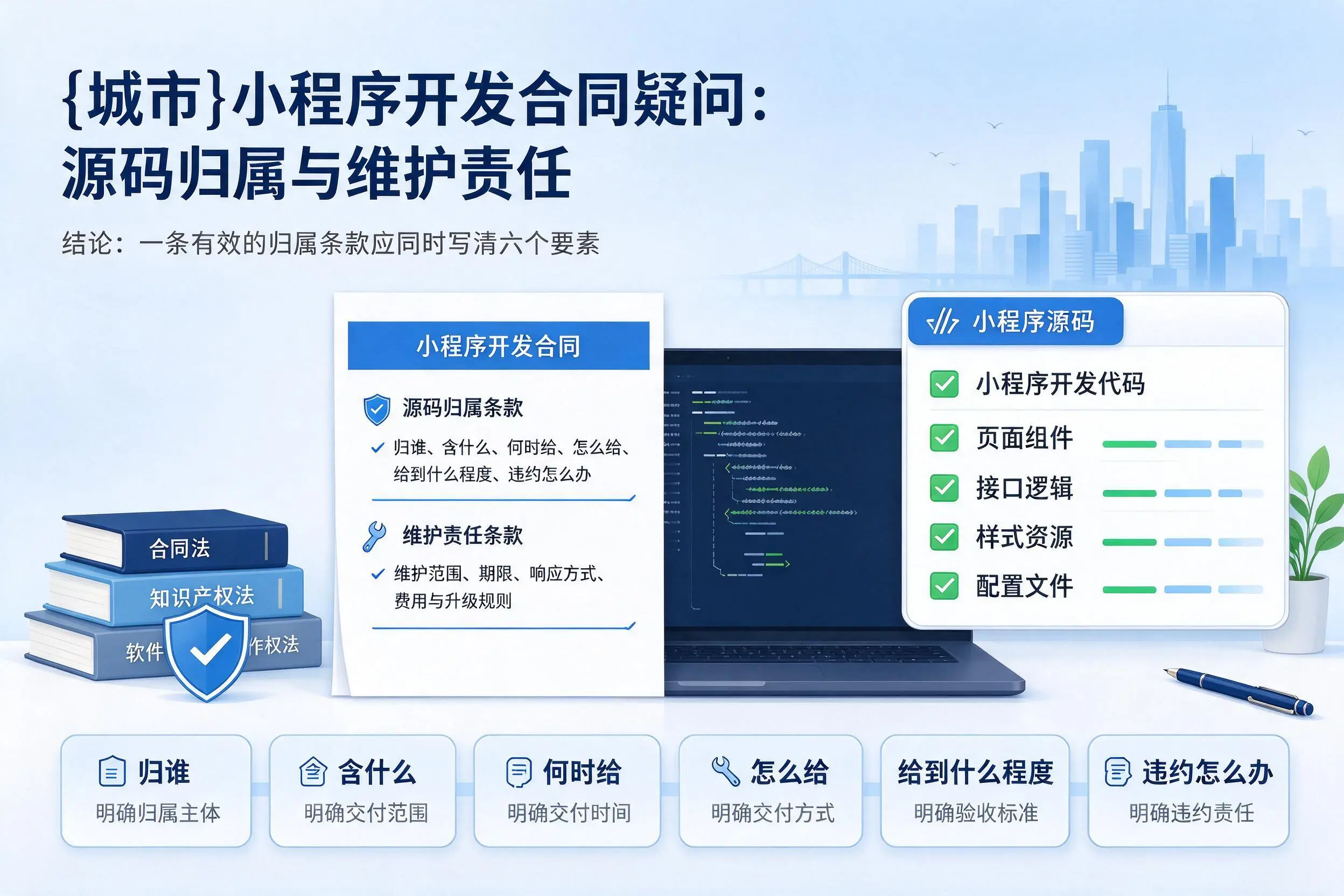 葫芦岛小程序开发合同疑问：源码归属与维护责任