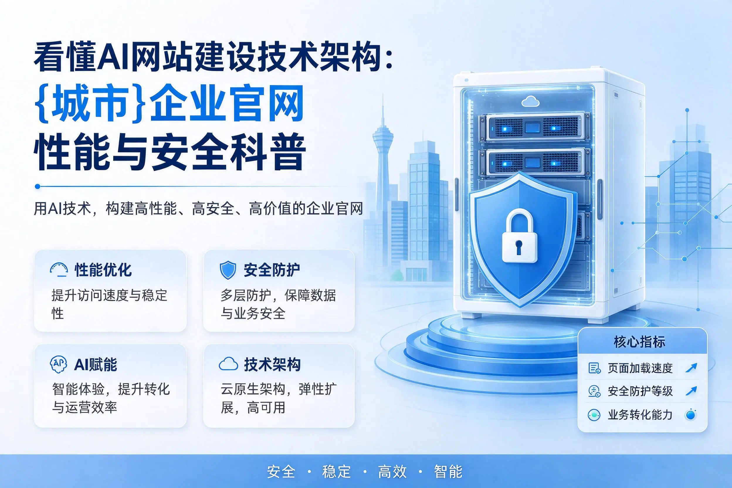 看懂AI网站建设技术架构：葫芦岛企业官网性能与安全科普