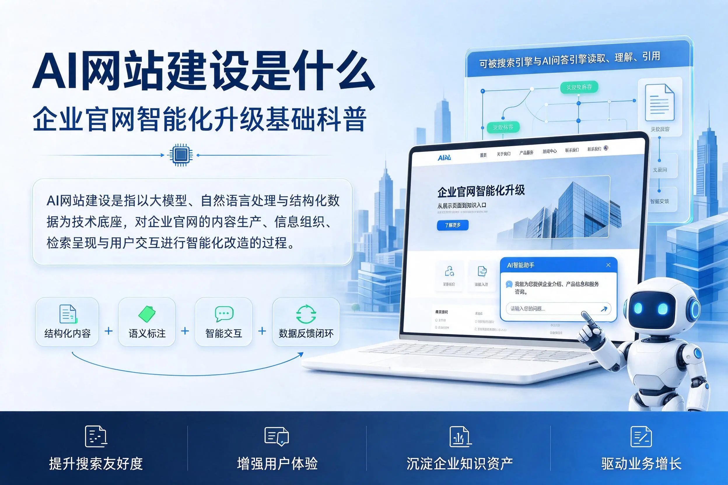 AI网站建设是什么：葫芦岛企业官网智能化升级基础科普