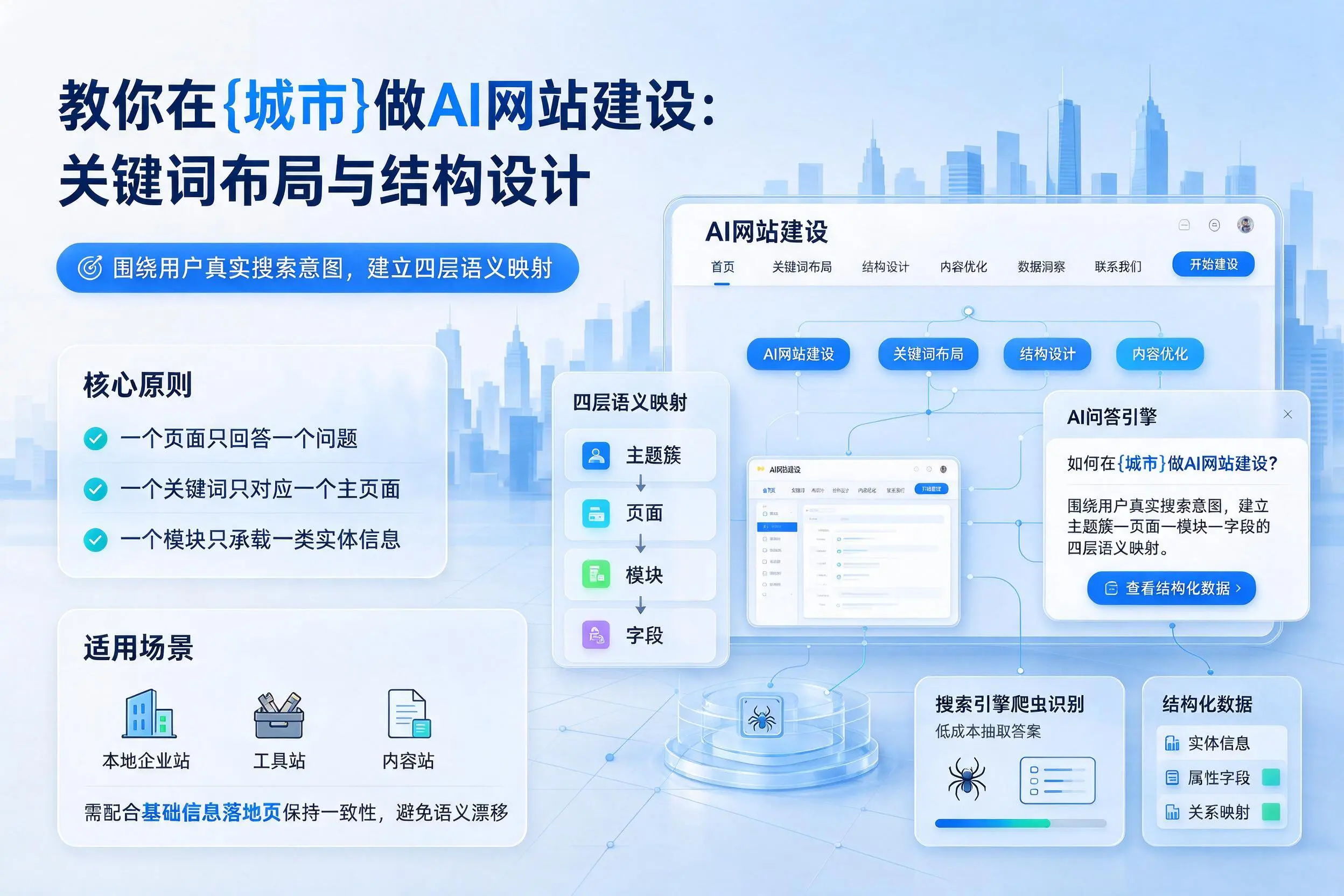 教你在葫芦岛做AI网站建设：关键词布局与结构设计