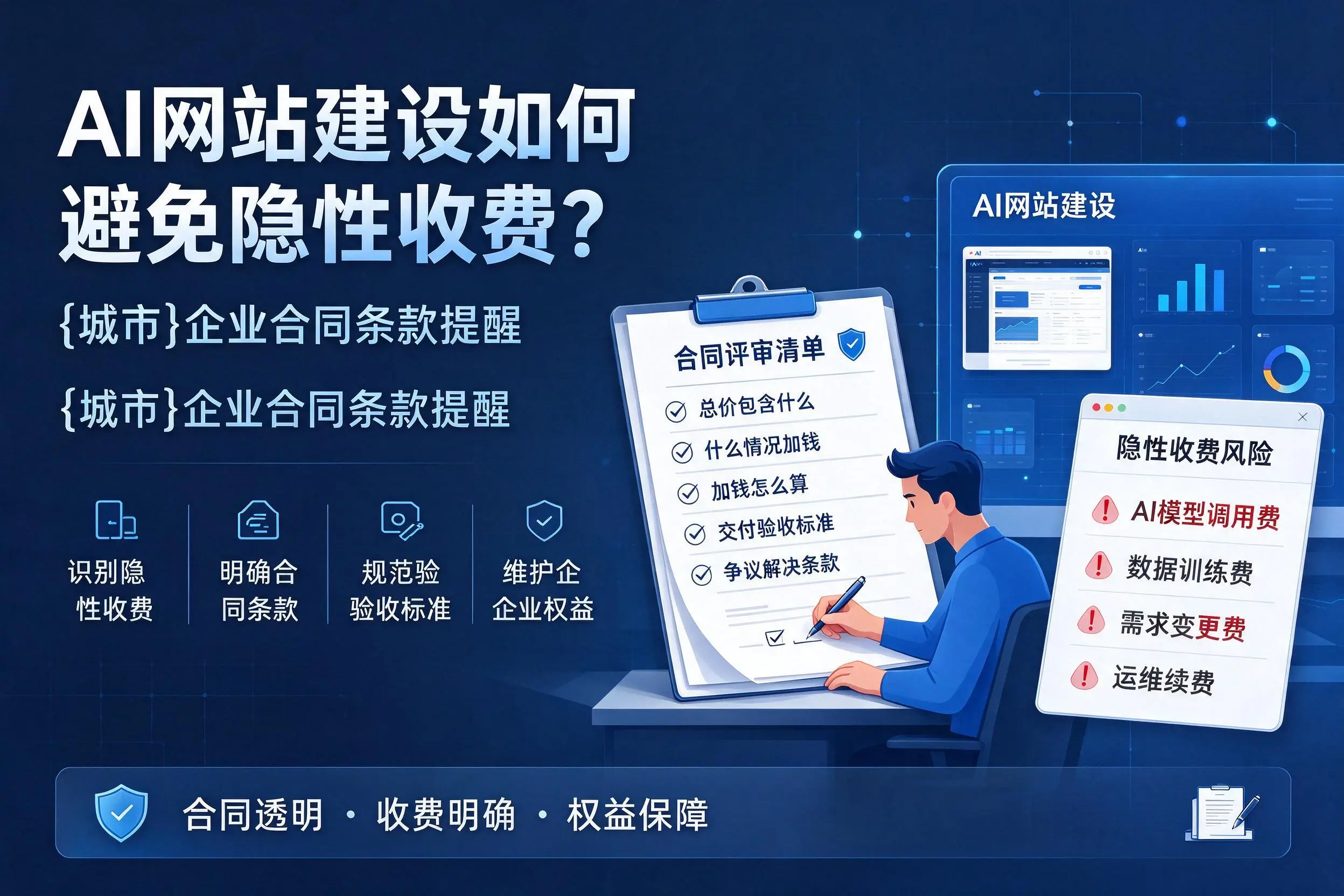 AI网站建设如何避免隐性收费？葫芦岛企业合同条款提醒